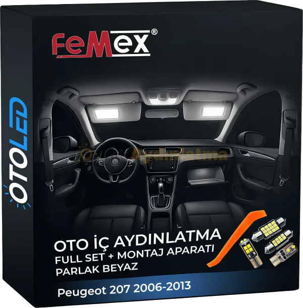 Peugeot 207 İç Aydınlatma Seti LED ampul kategorisi