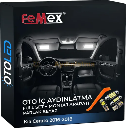 Kia Cerato 3 i̇ç aydınlatma seti led ampulü - Kia Cerato 2016-2018 LED Iç Aydınlatma Seti