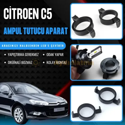 Citroen C5 2 led ampul sabitleme aparatı - Citroen C5 Kısa Far LED Ampul Sabitleme Aparatı