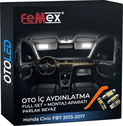 Honda Civic FB7 i̇ç aydınlatma seti led ampulü