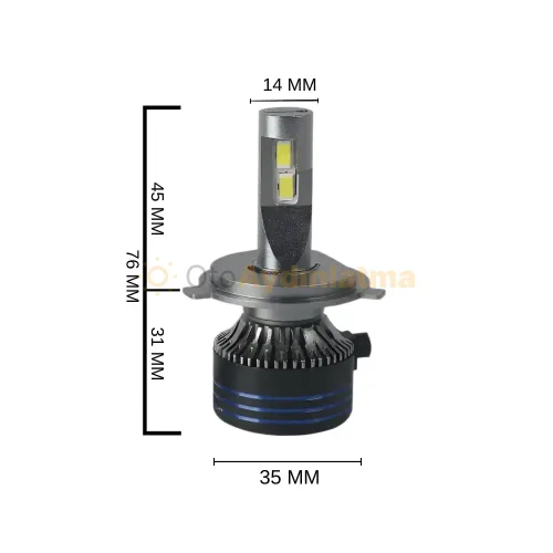 Kia Soul 2 led uzun far ampulü - Femex Cosmo Plus H4 LED Xenon 18000 Lümen 3575 CSP Chipset