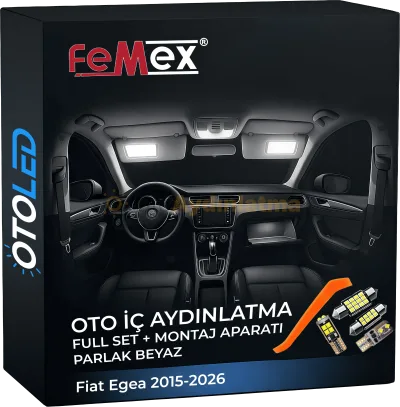 Fiat Egea i̇ç aydınlatma seti led ampulü