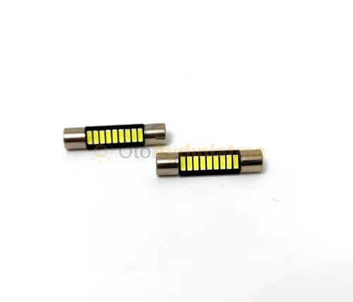 Volvo S40 2 makyaj aynası aydınlatma led ampulü - Femex 28MM Sofit LED Ampul Platinum - C5W 9SMD 4014 Chip