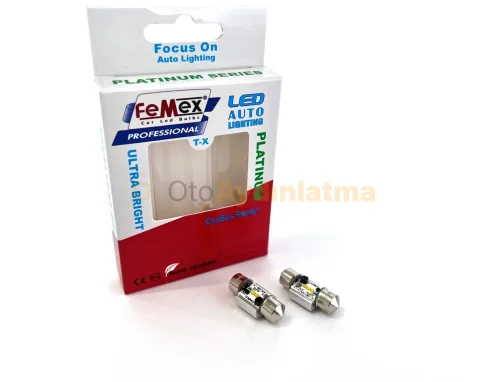 Mitsubishi Lancer 8 led tavan/iç aydınlatma ampulü - Femex 31MM Sofit LED Ampul Platinum - C5W CSP Chipset