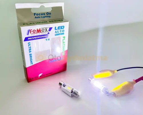 Seat Altea led tavan/iç aydınlatma ampulü - Femex 39MM Sofit LED Ampul Platinum - C5W CSP Chipset