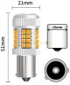 Femex Amber Fanlı LED Sinyal Ampulü PY21W - 1156 BAU15S 150° Koyu Turuncu görsel 6