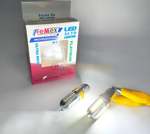 Kia Soul gündüz farı led ampulü - Femex P21W Çift Duy LED Ampul Premium 1157 Tip 3030 Chip Beyaz