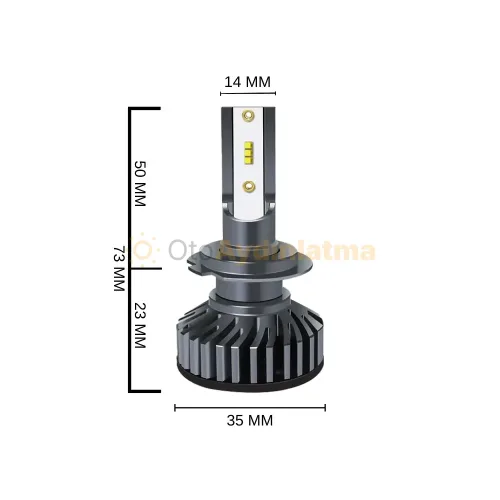 Dacia Duster 2 led sis farı ampulü - Femex Eco Power H16 LED Xenon 9000 Lümen 3570 CSP Chipset
