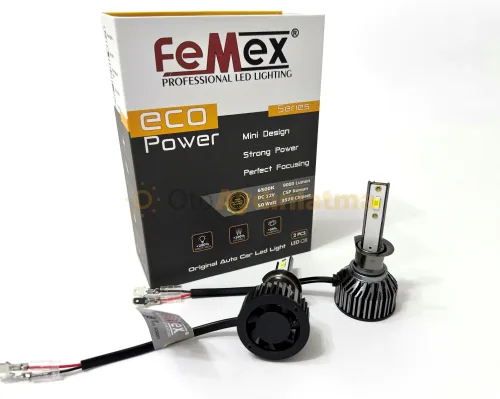 Fiat Ulysse led uzun far ampulü - Femex Eco Power H1 LED Xenon 9000 Lümen 3570 CSP Chipset