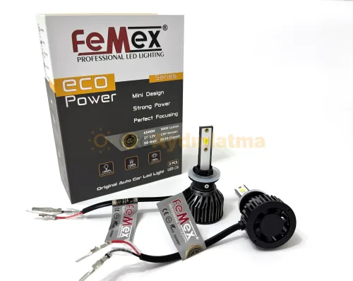 Kia Cerato 1 led sis farı ampulü - Femex Eco Power H27 LED Xenon 9000 Lümen 3570 CSP Chipset