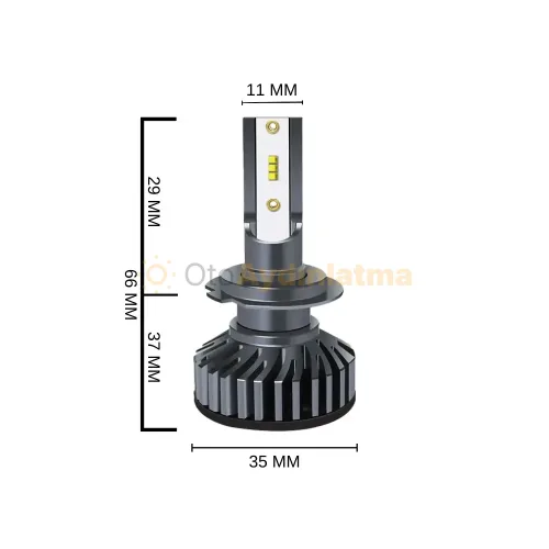 Seat Leon 2 led sis farı ampulü - Femex Eco Power H3 LED Xenon 9000 Lümen 3570 CSP Chipset