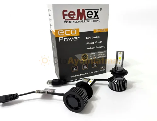 Hyundai İ30 2 Makyajlı led kısa far ampulü - Femex Eco Power H7 LED Xenon 9000 Lümen 3570 CSP Chipset