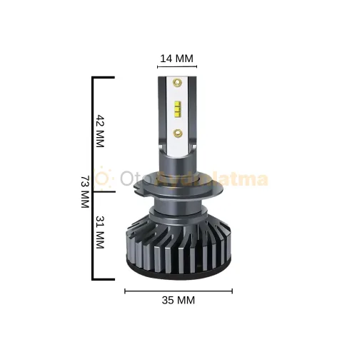 Hyundai İ30 2 Makyajlı led kısa far ampulü - Femex Eco Power H7 LED Xenon 9000 Lümen 3570 CSP Chipset