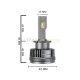 Femex GT Nano Plus D2S LED Xenon 25000 Lümen 7545 CSP Chipset görsel 10