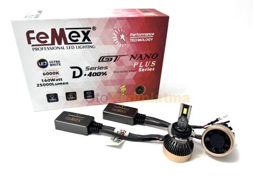 Audi A6 C6 led uzun far ampulü - Femex GT Nano Plus D Serisi D2H LED Xenon 25000 Lümen 7545 CSP Chipset