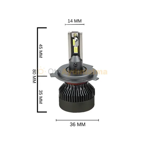 Kia Soul 2 led uzun far ampulü - Femex GT Nano Plus H4 LED Xenon 25000 Lümen 7545 CSP Chipset
