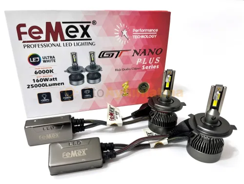 Kia Soul 2 led uzun far ampulü - Femex GT Nano Plus H4 LED Xenon 25000 Lümen 7545 CSP Chipset