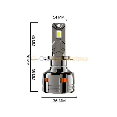 Hyundai İ30 2 Makyajlı led kısa far ampulü - Femex GT Nano Plus H7 LED Xenon 25000 Lümen 7545 CSP Chipset
