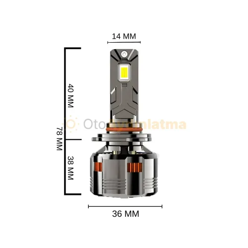 Volvo XC70 led uzun far ampulü - Femex GT Nano Plus HB3 9005 LED Xenon 25000 Lümen 7545 CSP Chipset