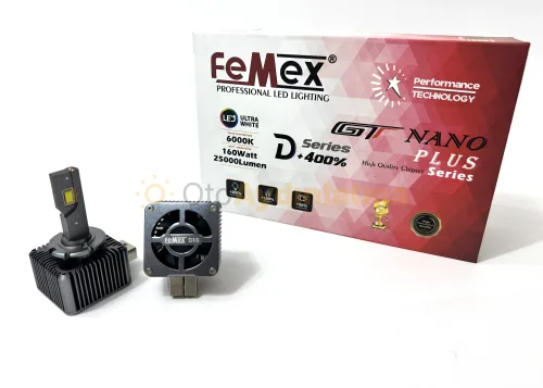Mini Cooper R56 led kısa far ampulü - Femex GT Nano Plus D1S LED Xenon 25000 Lümen 7545 CSP Chipset