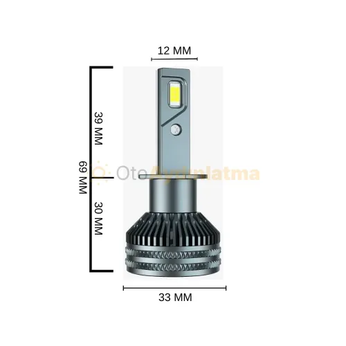 Hyundai Matrix led uzun far ampulü - Femex GT Nano Pro H1 LED Xenon 22000 Lümen 7535 CSP Chipset