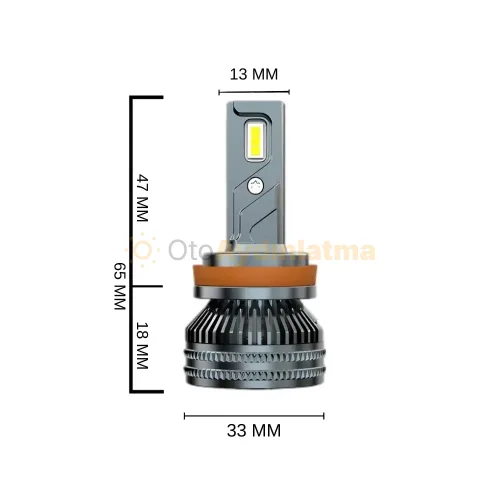 Volvo S80 2 Makyajlı led sis farı ampulü - Femex GT Nano Pro H8 LED Xenon 22000 Lümen 7535 CSP Chipset