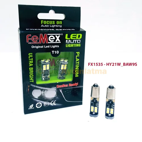 Volvo S60 2 Makyajlı led geri vites ampulü - Femex H21W LED Ampul Platinum - BAW9S 12SMD 3030 Chip Beyaz
