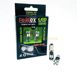 Femex H21W LED Ampul Platinum - BAW9S 12SMD 3030 Chip Beyaz - Femex