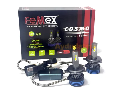 Kia Soul 2 led uzun far ampulü - Femex Cosmo Plus H4 LED Xenon 18000 Lümen 3575 CSP Chipset
