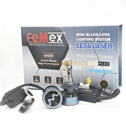 Audi A8 D3.5 led kısa far ampulü - Femex Pro Plus Mercekli H7 LED Xenon 25000 Lümen Mini Bi-LED