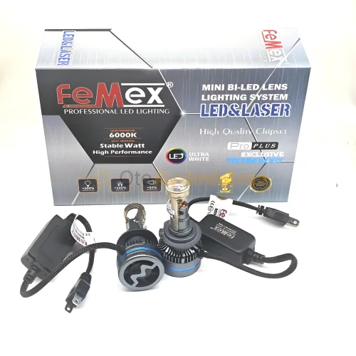 Audi A8 D3.5 led kısa far ampulü - Femex Pro Plus Mercekli H7 LED Xenon 25000 Lümen Mini Bi-LED