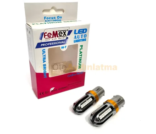 Ford Focus 4 stop / fren led ampulü - Femex P21W Tek Duy LED Ampul Platinum 93 Tip 3030 Chip Kırmızı