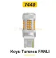 Femex Amber Fanlı LED Sinyal Ampulü T20 - W21W Koyu Turuncu görsel 6
