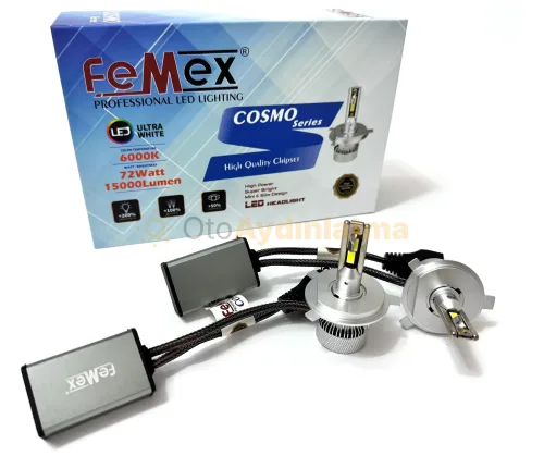 Kia Soul 2 led uzun far ampulü - Femex Mini Cosmo H4 LED Xenon 15000 Lümen 4575 CSP Chipset