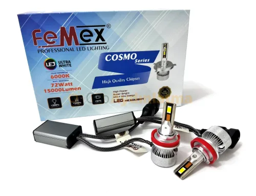 Volvo XC70 2 led uzun far ampulü - Femex Mini Cosmo H9 LED Xenon 15000 Lümen 4575 CSP Chipset