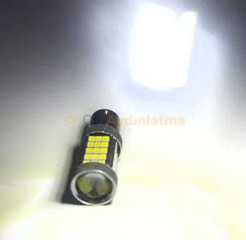 Kia Soul gündüz farı led ampulü - Femex P21W Çift Duy LED Ampul Premium 1157 Tip 66SMD 2835 Chip Beyaz