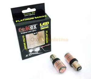 Femex P21W Çift Duy LED Ampul Platinum 1157 Tip 144SMD 4014 Chip Kırmızı - Femex