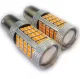 Femex P21W Çift Duy LED Ampul Premium 1157 Tip 66SMD 2835 Chip Turuncu görsel 1