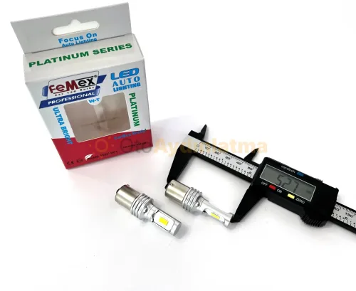 BMW 3 Serisi E90 led geri vites ampulü - Femex P21W Tek Duy LED Ampul Platinum 93 Tip CSP Chipset Beyaz