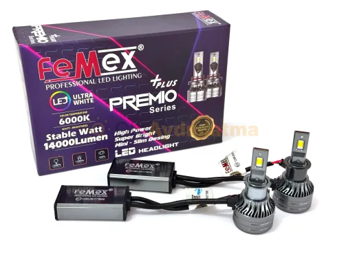Seat Leon 2 led sis farı ampulü - Femex Premio Plus H3 LED Xenon 14000 Lümen 4570 CSP Chipset