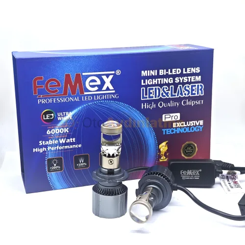 Audi A8 D3.5 led kısa far ampulü - Femex Pro Mercekli H7 LED Xenon 22000 Lümen Mini Bi-LED