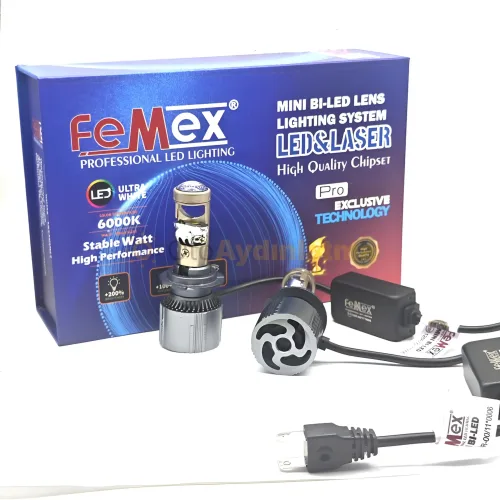 Audi A8 D3.5 led kısa far ampulü - Femex Pro Mercekli H7 LED Xenon 22000 Lümen Mini Bi-LED