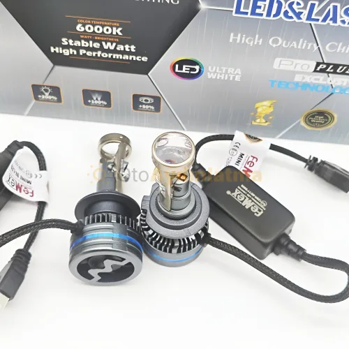 Audi A8 D3.5 led kısa far ampulü - Femex Pro Plus Mercekli H7 LED Xenon 25000 Lümen Mini Bi-LED