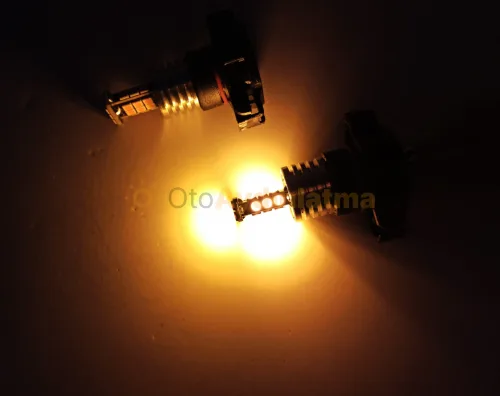 Opel Astra J Makyajlı led sinyal ampulü - Femex PSY24W LED Ampul Platinum 24SMD 3030 Chip Turuncu