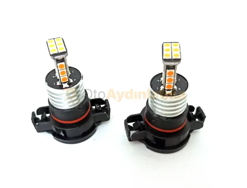 Opel Astra J Makyajlı led sinyal ampulü - Femex PSY24W LED Ampul Platinum 24SMD 3030 Chip Turuncu