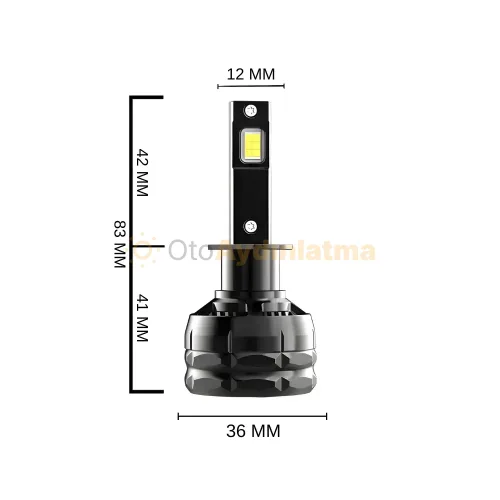 Hyundai Matrix led uzun far ampulü - Femex Super More H1 LED Xenon 28000 Lümen 7545 CSP Chipset