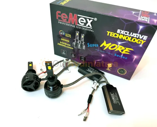Hyundai Matrix led uzun far ampulü - Femex Super More H1 LED Xenon 28000 Lümen 7545 CSP Chipset