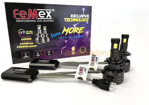 Renault Master 2 Makyajlı led kısa far ampulü - Femex Super More H7 LED Xenon 28000 Lümen 7545 CSP Chipset