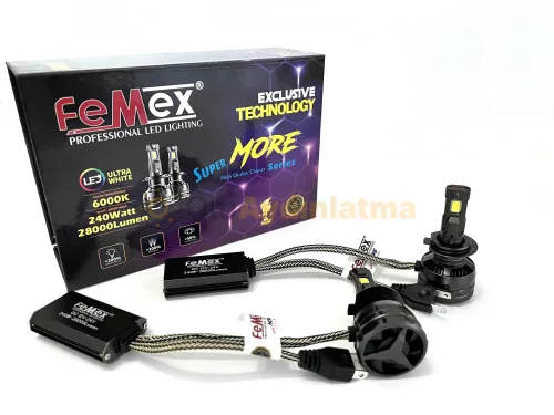 Renault Master 2 Makyajlı led kısa far ampulü - Femex Super More H7 LED Xenon 28000 Lümen 7545 CSP Chipset