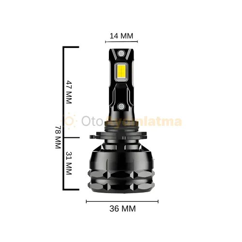 Volkswagen Golf 6 led sis farı ampulü - Femex Super More HB4 9006 LED Xenon 28000 Lümen 7545 CSP Chipset